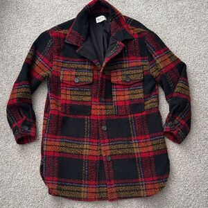 For The Republic Red and Black Plaid Jacket